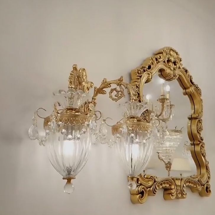 Nordic Style Copper Vanity Light Cone Shape Vanity Lamp for Shower Room