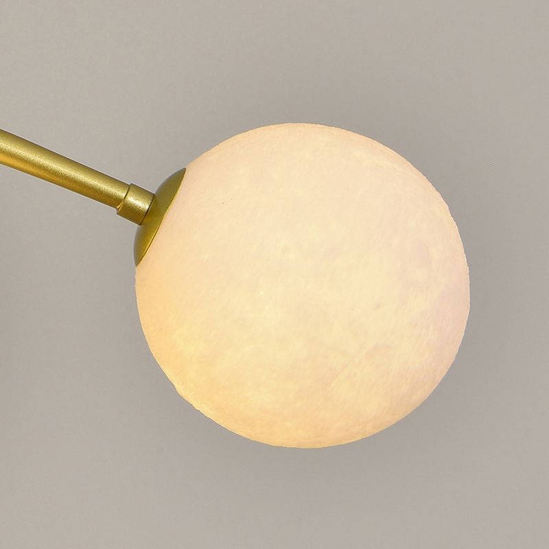 Modern Style Ball Shade Pendant Lighting 4-Lights Glass Hanging Lamp for Dining Room