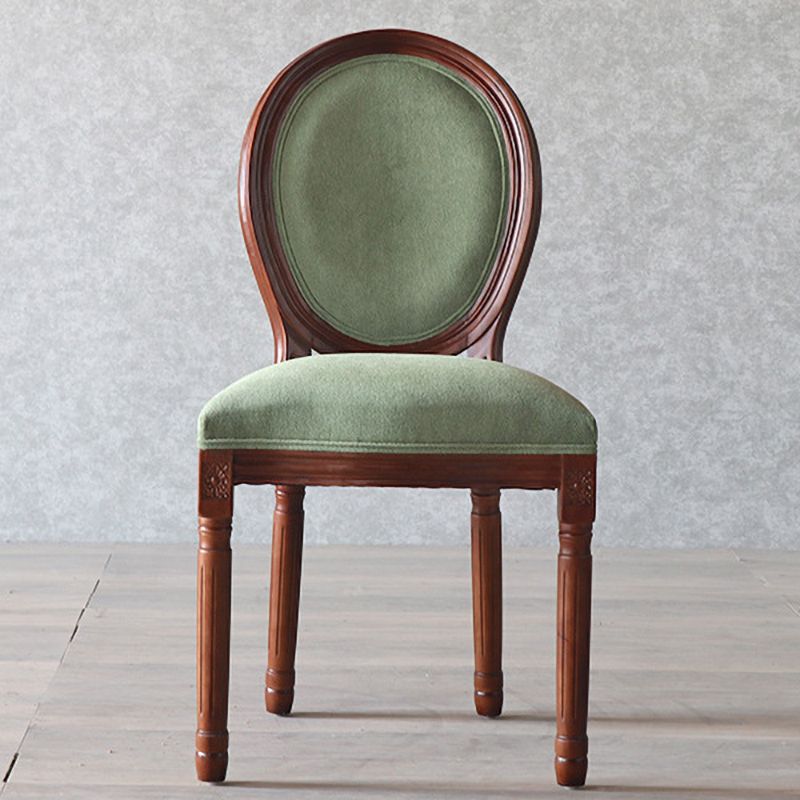 Country Style Dining Chair King Louis Back Side Chair with Wood Legs for Home Use