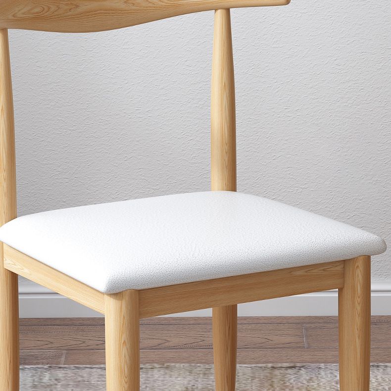 Minimalist Style Traditional Height Dining Set with Rectangle Shape Table and Double Pedestal Base