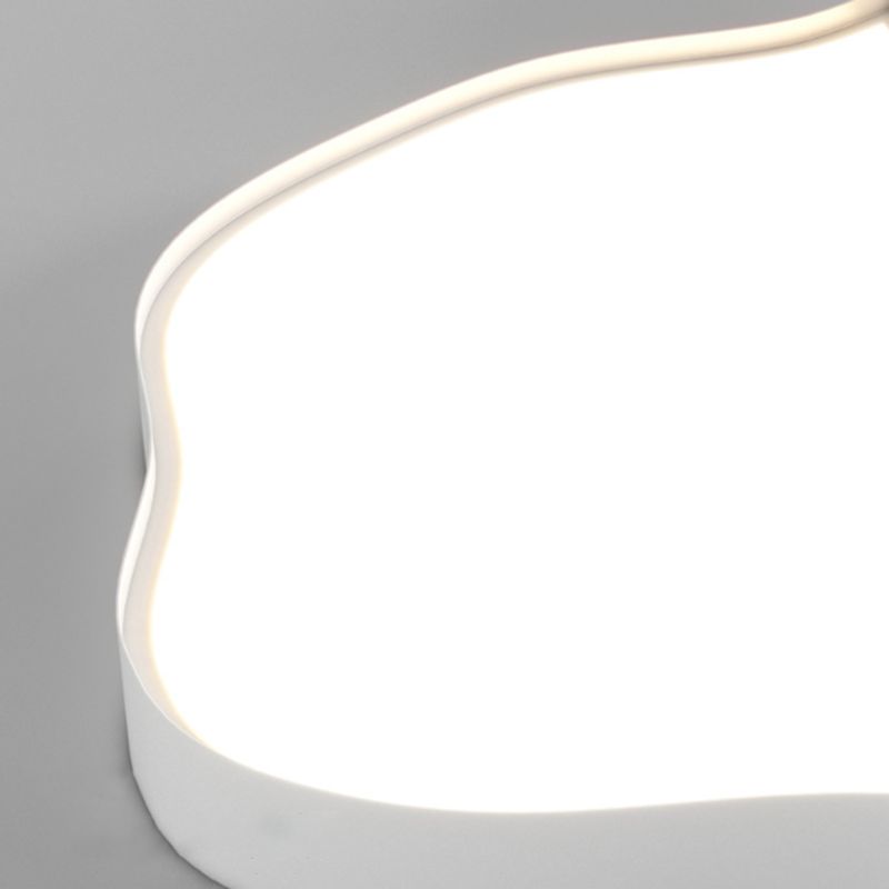 White Ceiling Light Fixture Nordic Metal LED Flush Mount for Bedroom