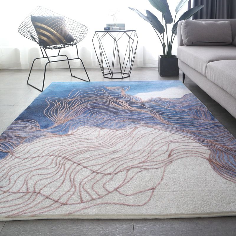 Tapis moderne moderne rose clair tapis en grume de couleur