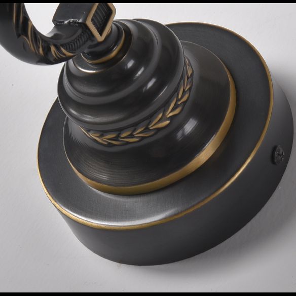 Linear Vanity Light Fixture Retro Style Copper Single Vanity Light