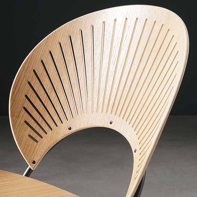 Silla de comedor de metal contemporáneo para uso doméstico Silla lateral de comedor con respaldo abierto