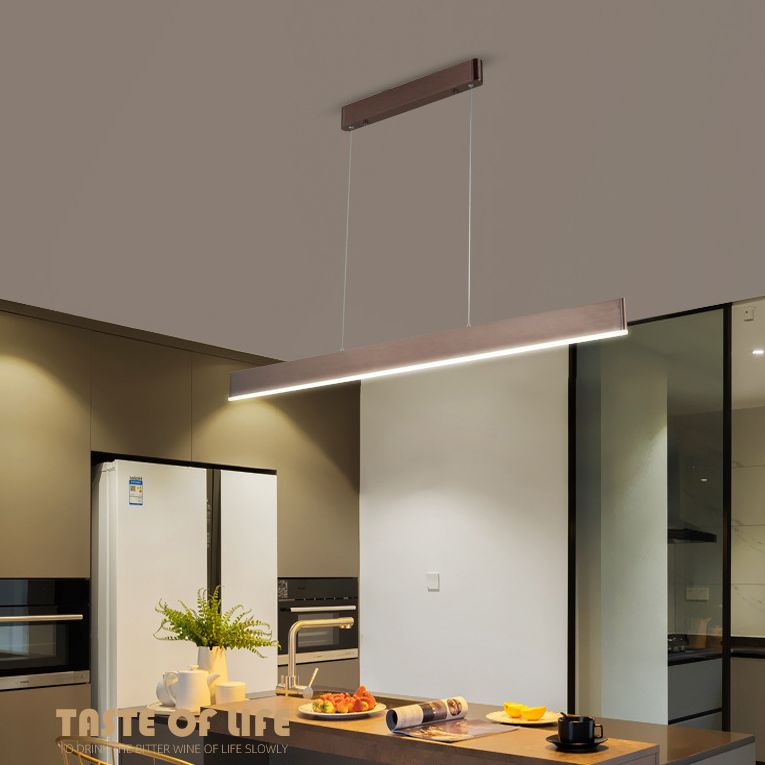 Rectangle Island Chandelier Lights Simplicity Acrylic Chandelier Lighting Fixtures for Restaurant