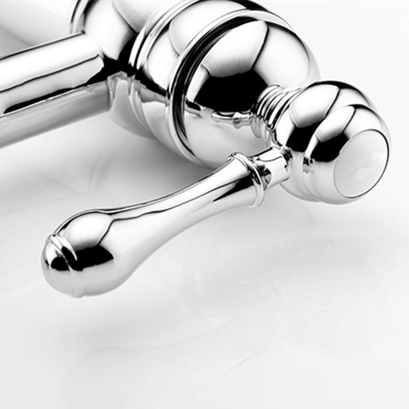 Traditional Centerset Faucet Lever Handles Gooseneck Arc Solid Brass Faucet