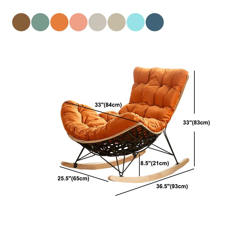 Modern Rocking Chair Stain Resistant Textured Rocker Chair for Living Room