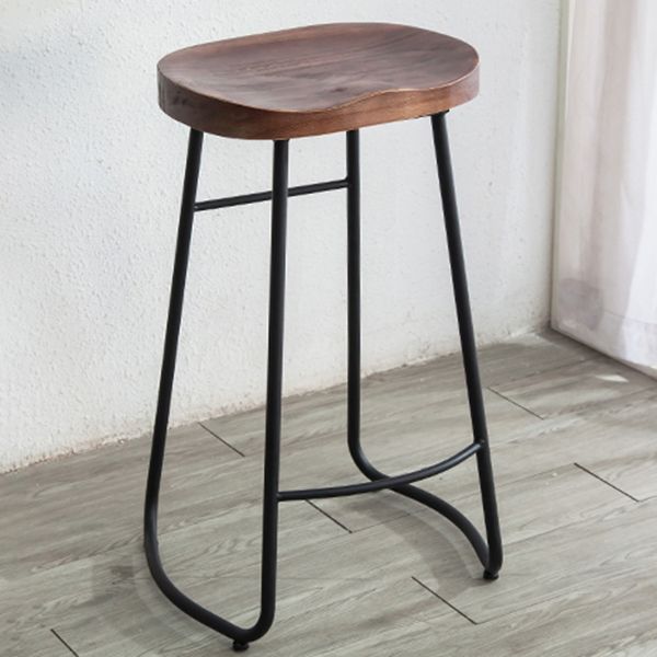 Modern Footrest Solid Wood Bar Stool Dessert Shop Backless Stool