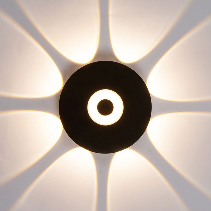 Aravera de pared de LED redonda de pared de aluminio de estilo moderno para al aire libre
