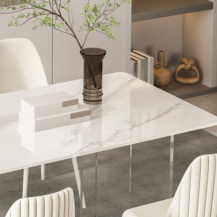 Designer Style Sintered Stone Dining Set Rectangle 1/5/7 Pieces Dining Table with Chairs