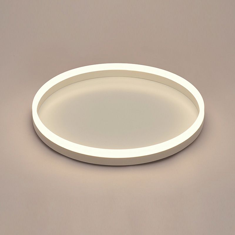Lámpara de techo de montaje empotrado con anillo circular único y moderno con pantalla acrílica para dormitorio