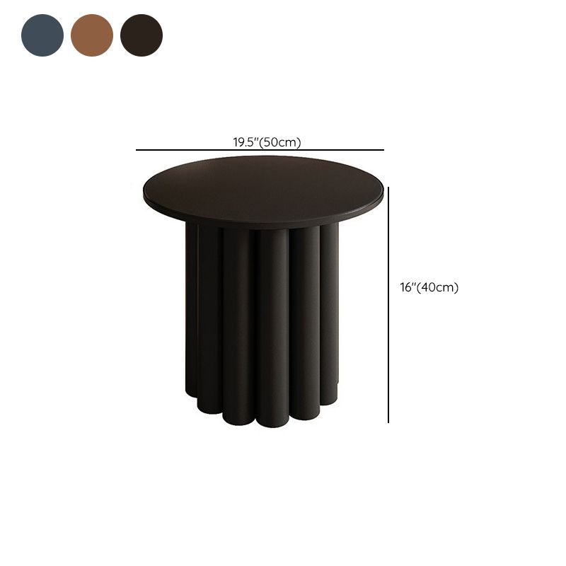 Single Coffee Table Pedestal Solid Wood Round Cocktail Table