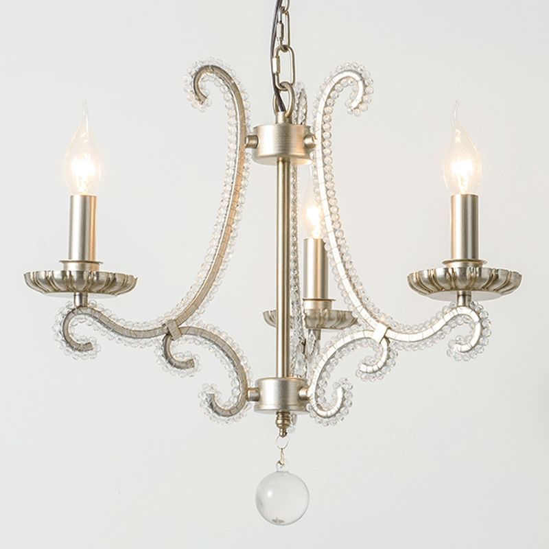 Silver Chandelier Light Fixtures Sputnik Traditional Ceiling Light Fixture for Bedroom