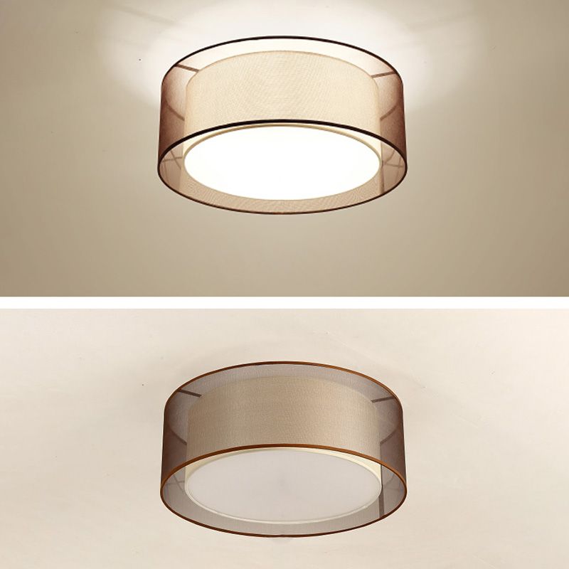 Plafonnier carré/rond en tissu de Style chinois, plafonnier pour salon