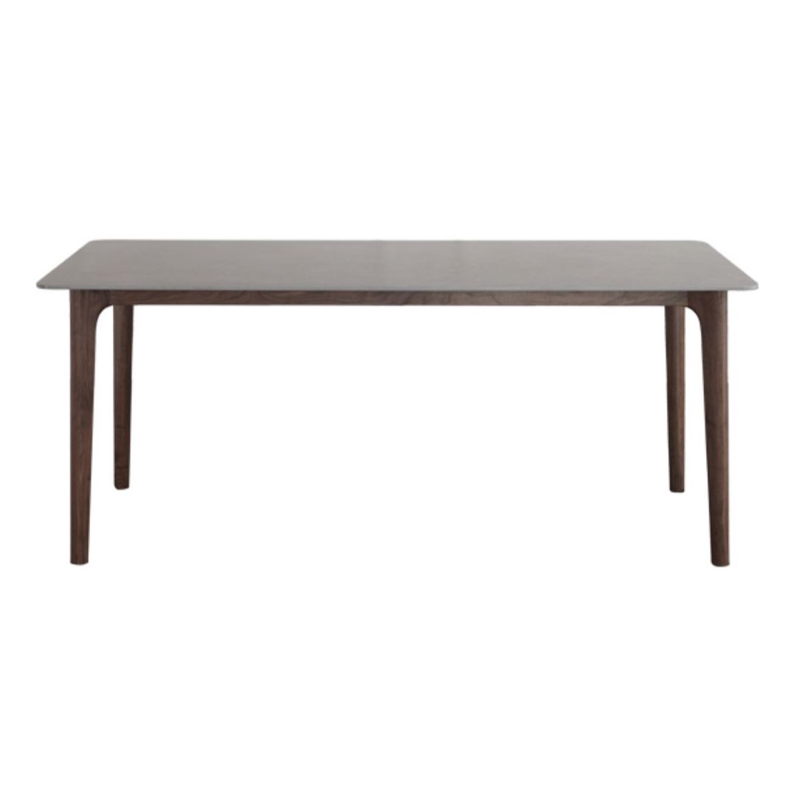 Rectangle Sintered Stone Dining Table Grey Stone Top Table with 4 Legs