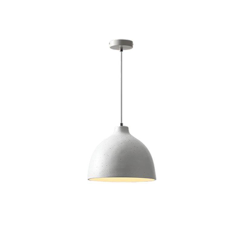 Modern Creative Single Pendant Light Resin Bowl Macaron Hanging Lamp for Dining Room
