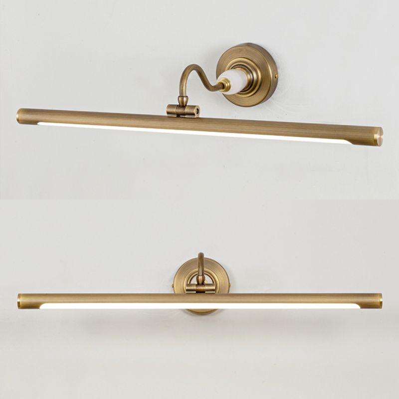 Mid secolo moderno moderno cilindrico a parete vanità luci rame 1 monte a parete leggera lampada in oro in oro
