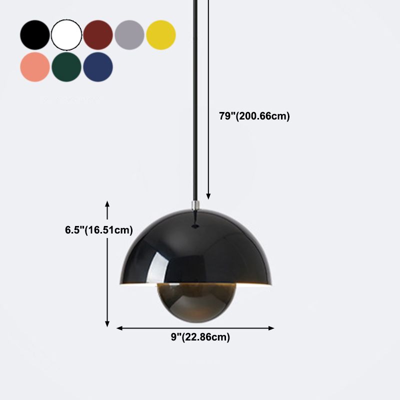 Luci appese a cupola in stile moderno in metallo 1 kit di luce a sospensione leggera