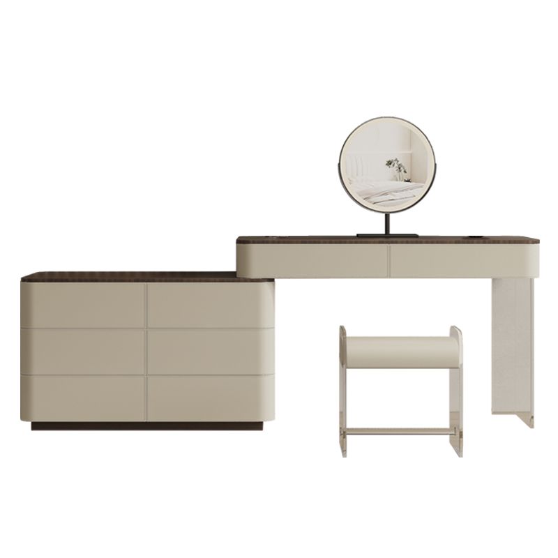 17.72" Wide Make-up Vanity in White Makeup Vanity Desk Table with Drawers