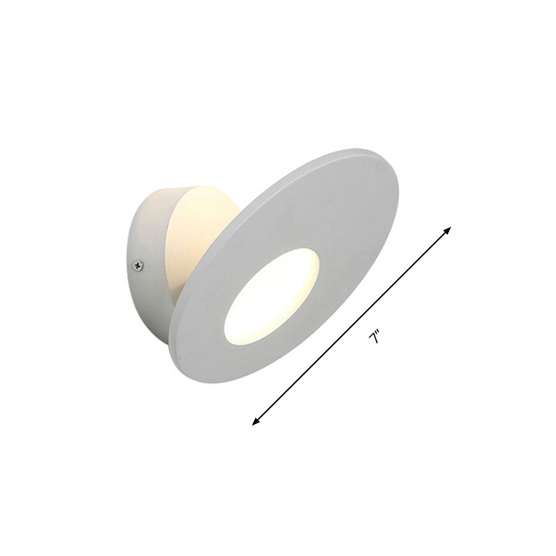 Lámpara de pared LED integrada de estilo acrílico de estilo simplista en blanco/negro para dormitorio