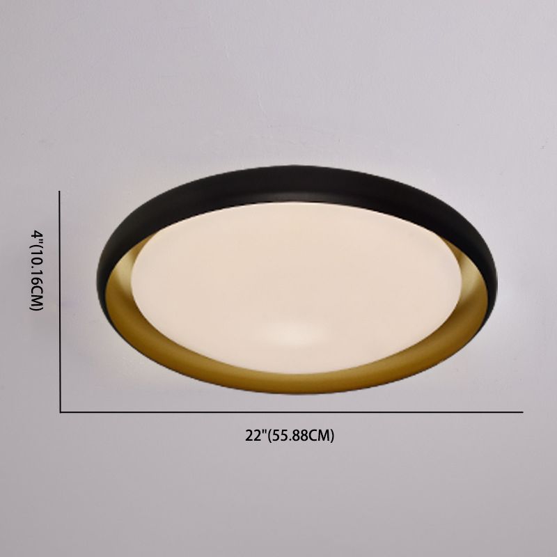 Lampada da soffitto rotonda per soggiorno Lampada da incasso a LED nordica in metallo con paralume in acrilico