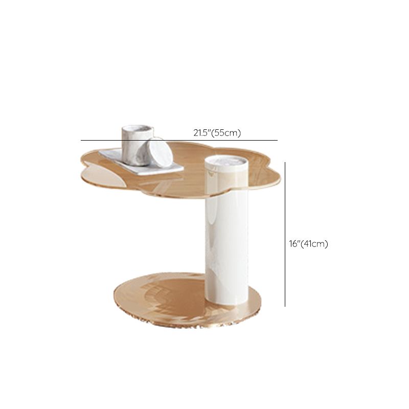 No Distressing Coffee Table Slate Pedestal Glam Coffee Table