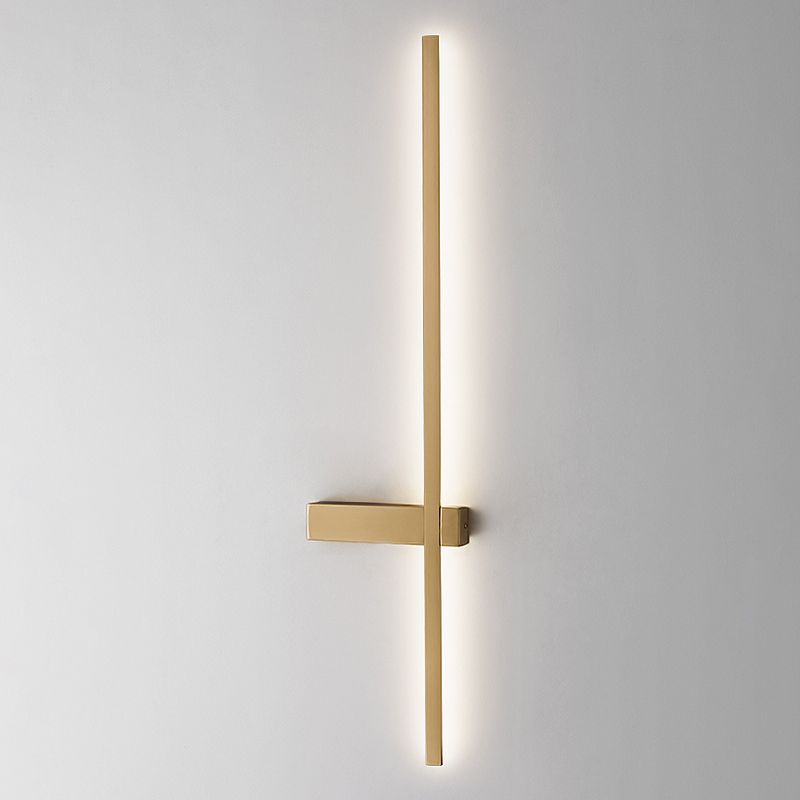 Metal Linear Shape Wall Mount Lighting Modern 1-Light Wall Mount Light Fixture