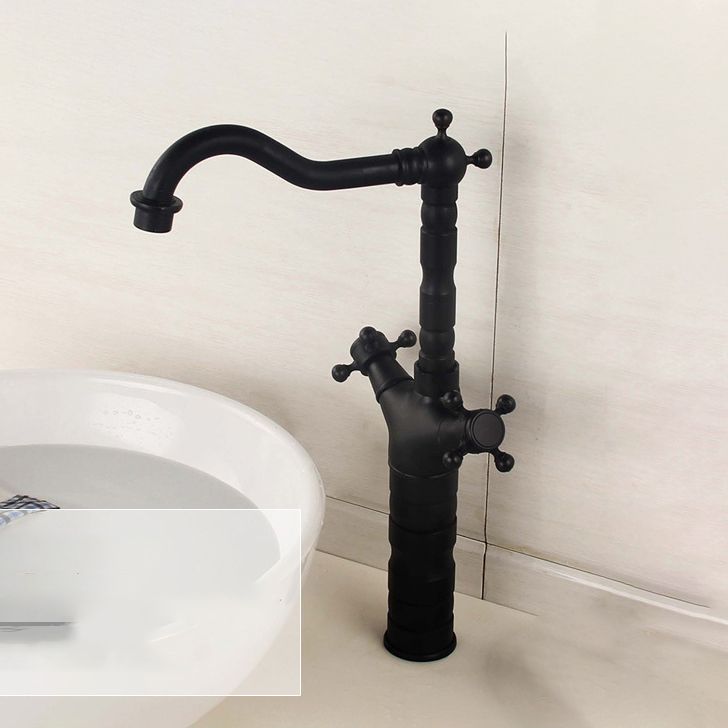 Glam Centerset Faucet 1 Hole Sink Faucet with 2 Cross Handles