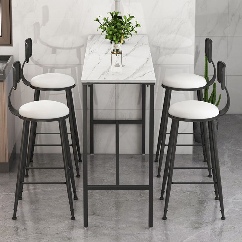 Modern Bar Table Set 1/2/3/5 Pieces Metal Bar Table with High Stools