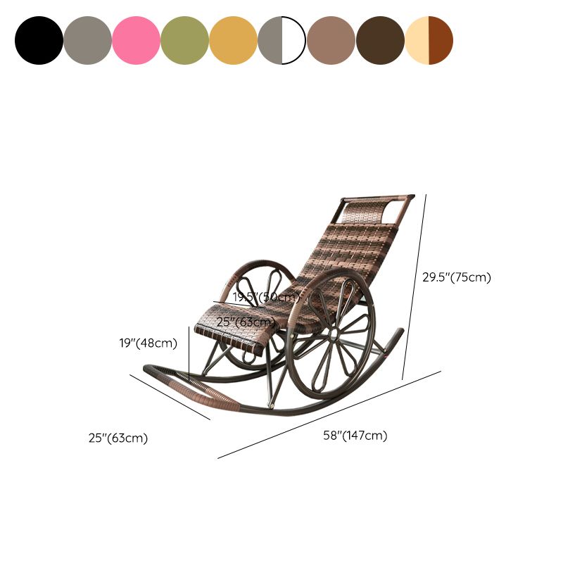 Natural Rattan Rocking Chair Balcony Rocking Chair for Living Room and Bedroom