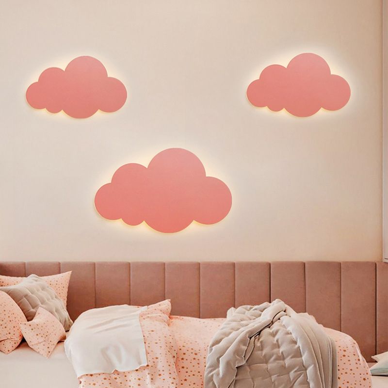 1 Light Cloud Shaped Wall Sconces Modern Style Metal Wall Mounted Lamps