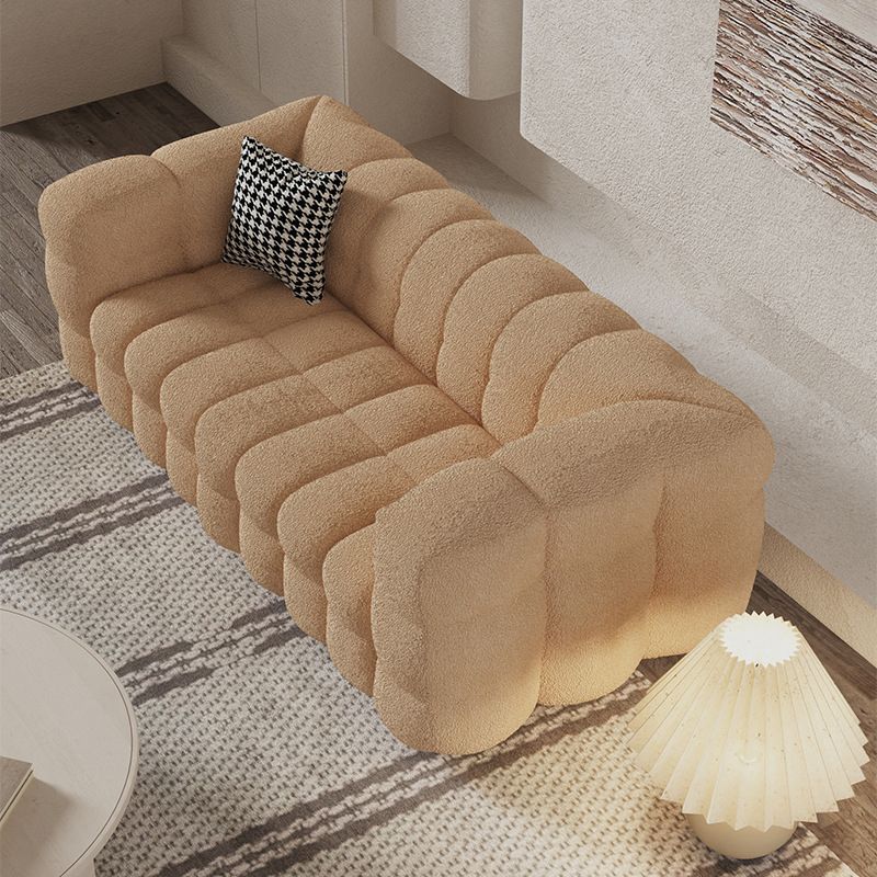 Contemporary Tuxedo Arm Sofa Standard Sofa Fabric Tight Back Settee