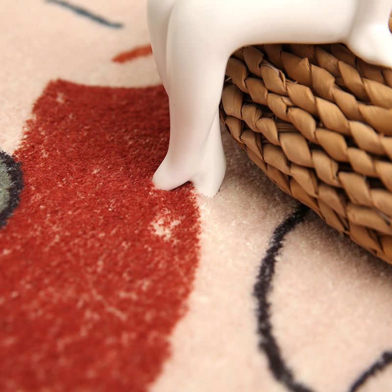 Bruin abstract print tapijt polyester modern tapijt wasbaar tapijt voor salon