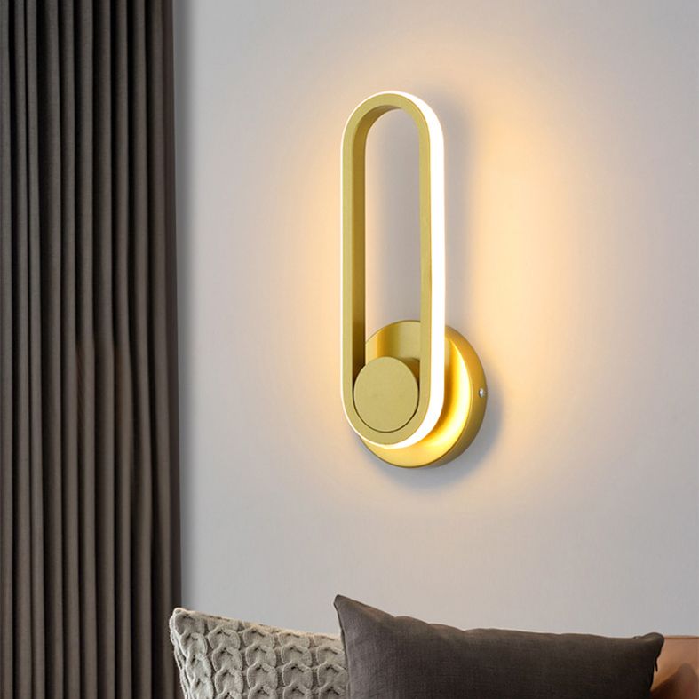 Moderne beknopte LED Roteerbare wand SCONCE Smeedijzeren langwerpige wandlampje met siliconen schaduw