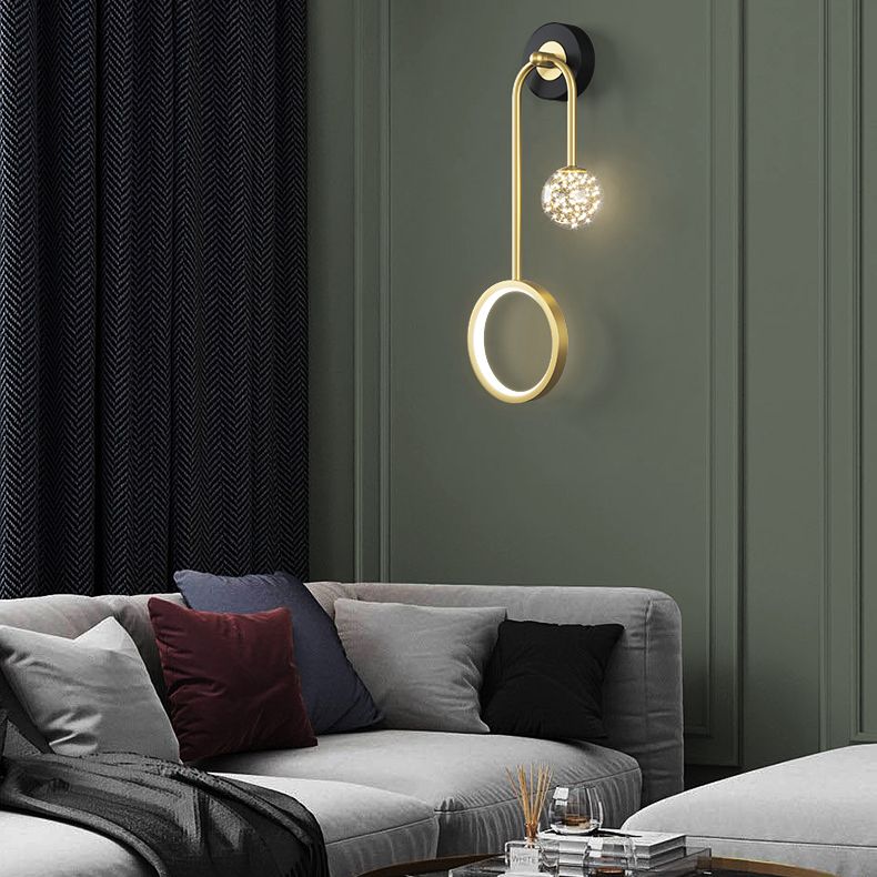 Minimaliste moderne SPHICAL MUR MUR MURD LIGHT ARRICHE 2 LIGNES ÉCLAINEMENT DE MURS ÉCLAINE POUR LA CHAMBRE