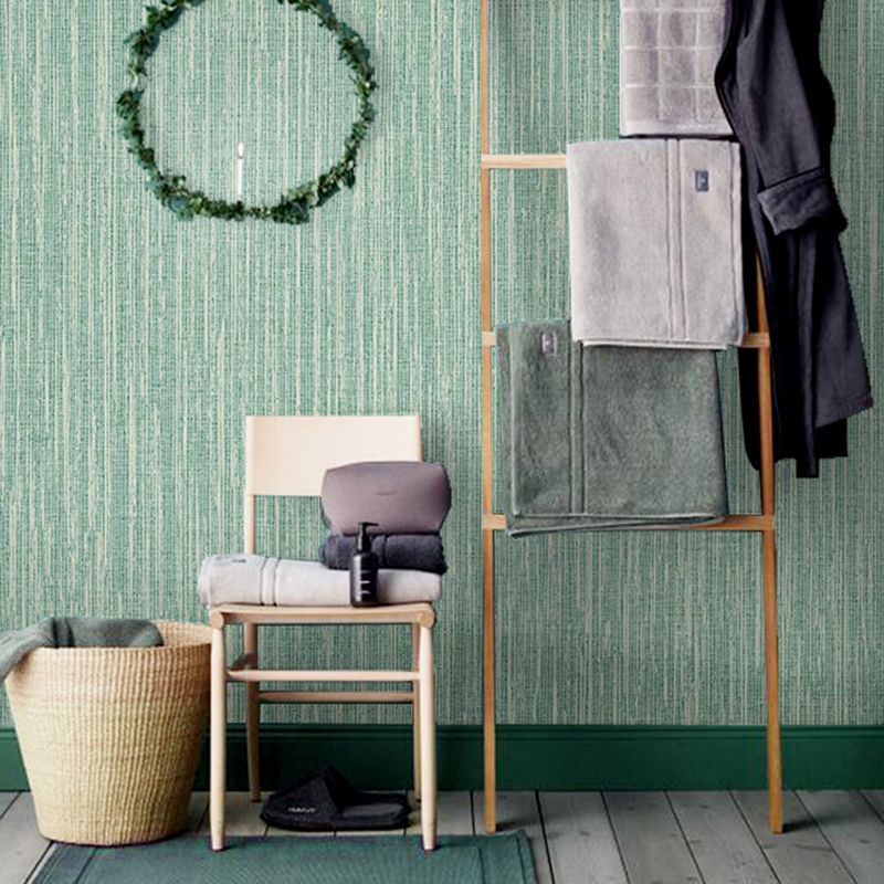 Nordic Soft Color Non-Woven Wallpaper Roll Textured Solid Unpasted Wall Covering