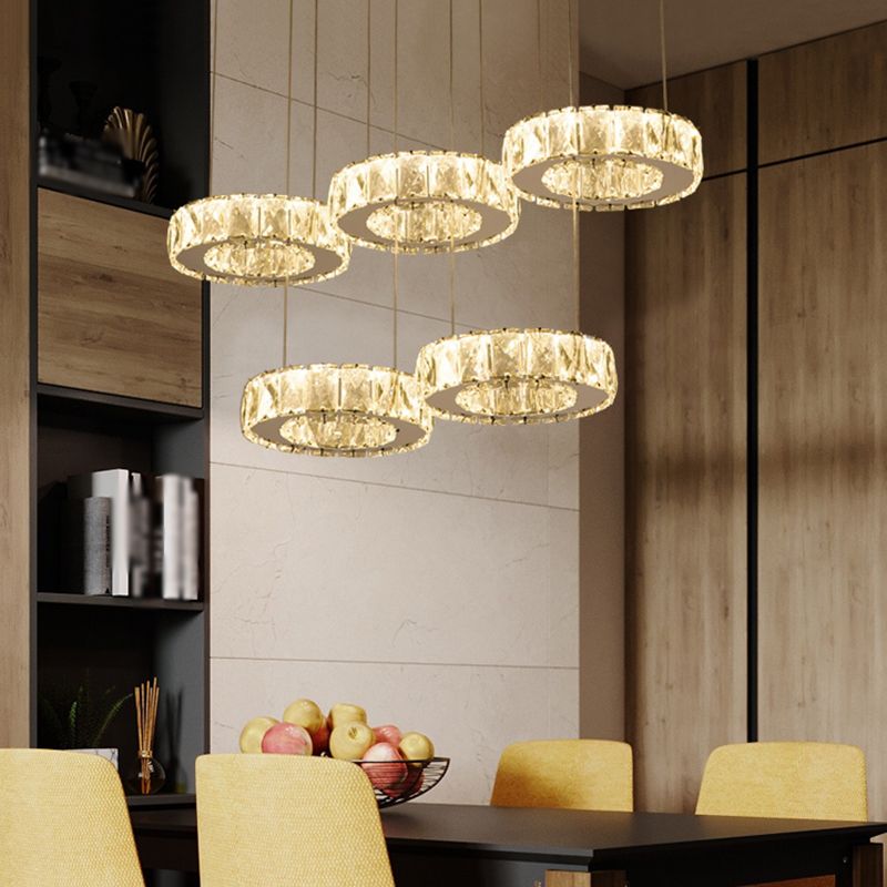 Contemporary Pendant Lights Circle Island Lighting Ideas Crystal for Kitchen Island