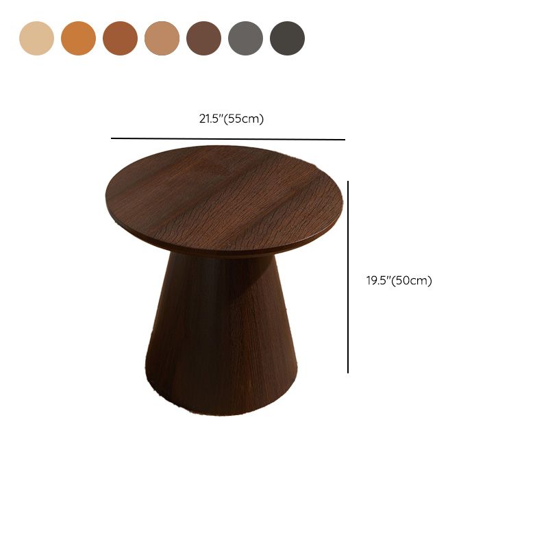 Contemporary Coffee Table Solid Wood Pedestal Coffee Cocktail Table