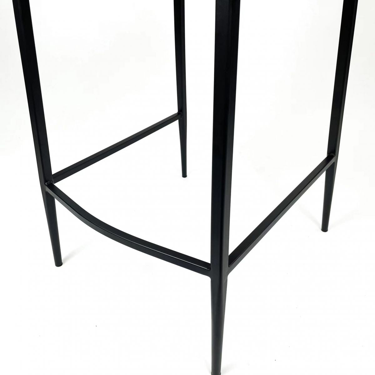 Industrial Style Backless Barstool Pu Leather Counter Bar Stool with Metal Legs