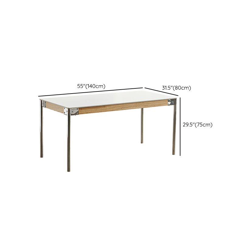 Sintered Stone Dining Table Set 1/4/5 Pcs Rectangle Dining Table with Armless Chairs