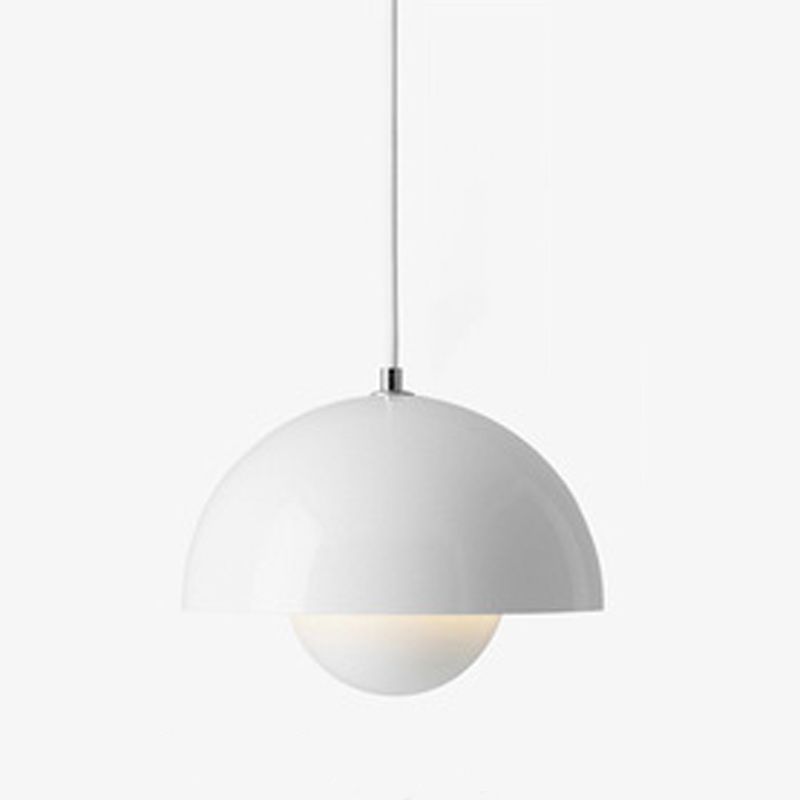 Modern Nordic Macaron Pendant Light Iron Globe Hanging Lamp with Aluminium Shade