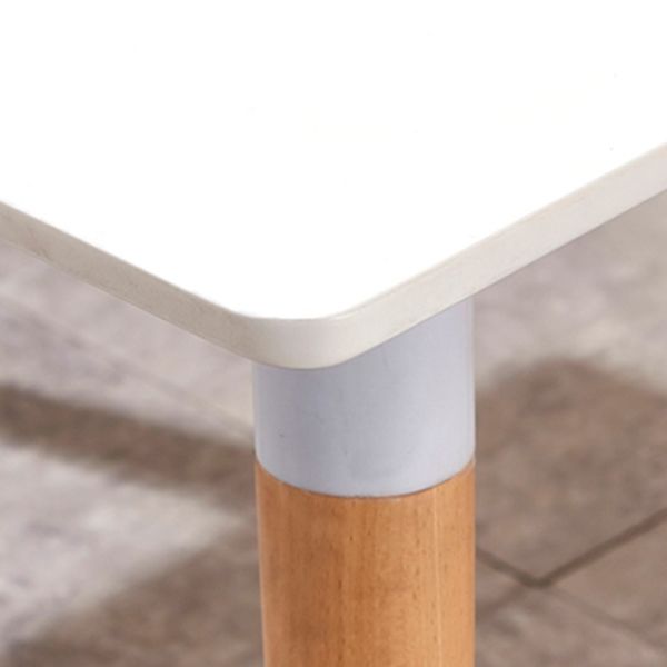 Rectangular Dining Table Modern Wood Tabletop for Living Room