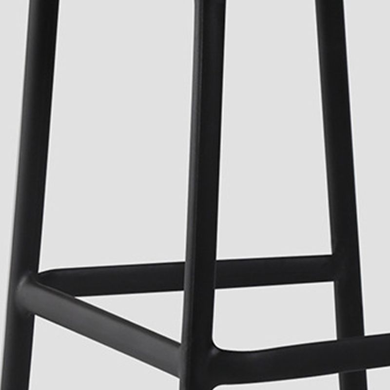 Contemporary PP Bar and Counter Stool Low Back Stool with 4 Legs