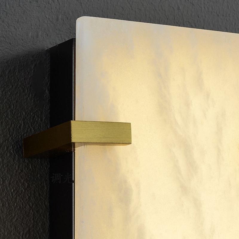 Modern Style Wall Lamp LED Wall Mount Lamp with Stone Shade for Bedroom