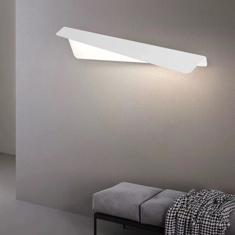 Metal 1 - Light LED Bath Fixture in White Unique Contemporary Bathroom Vanity Lighting