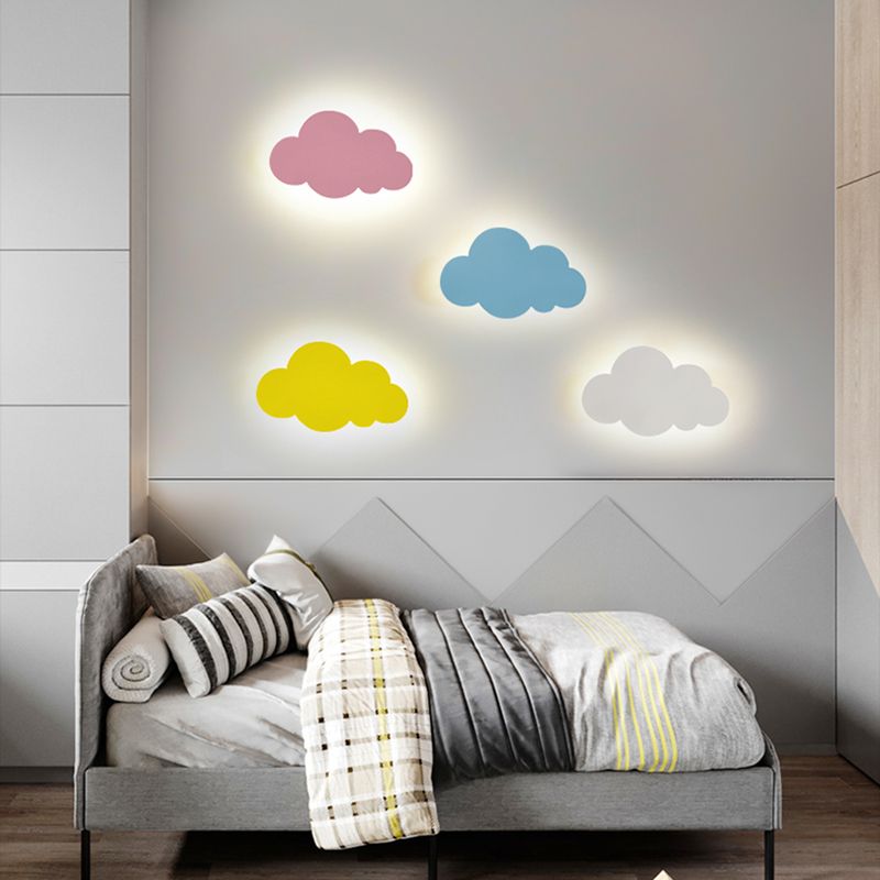 Cartoon semplicità nuvola a parete leggera Montaggio a parete metallico Lampada per camera da letto