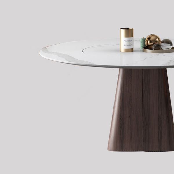 Modern Style White Stone Table Round Dining Table for Kitchen