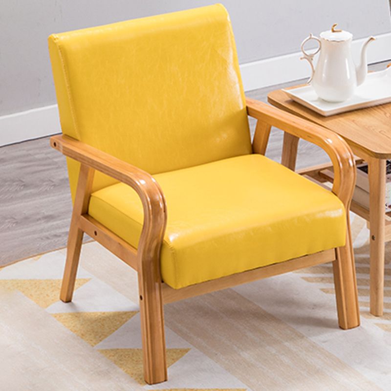 Arm Chair 25.19" L x 25.98" W x 29.52" H Solid Wood Frame Accent Armchair