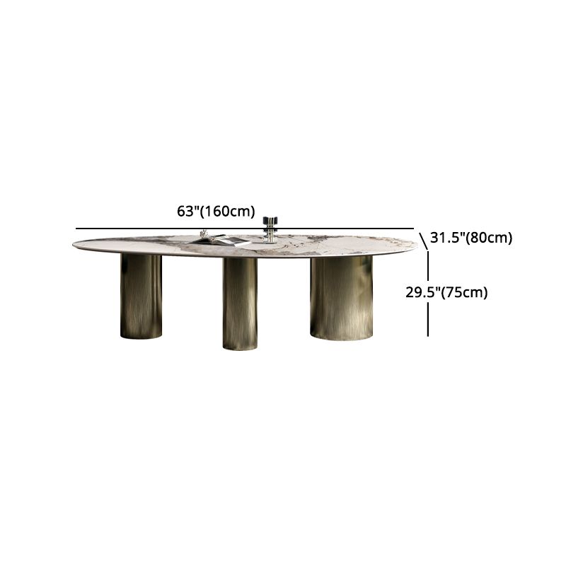 Glam Style Sintered Stone Dining Set 1/3/4/5/6 Pieces Dining Set for Dining Areas