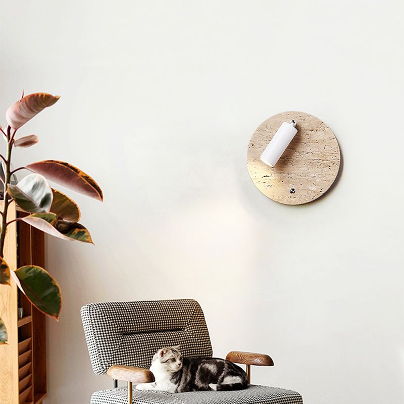 Modern Simple Stone Wall Light Geometry Shape Rotatable Wall Lamp for Living Room
